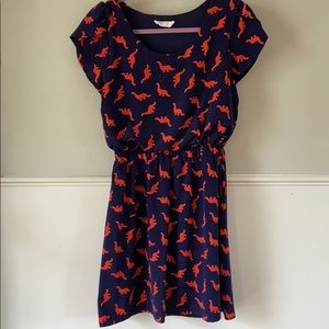 ModCloth oh my gosh a line dinosaur dress